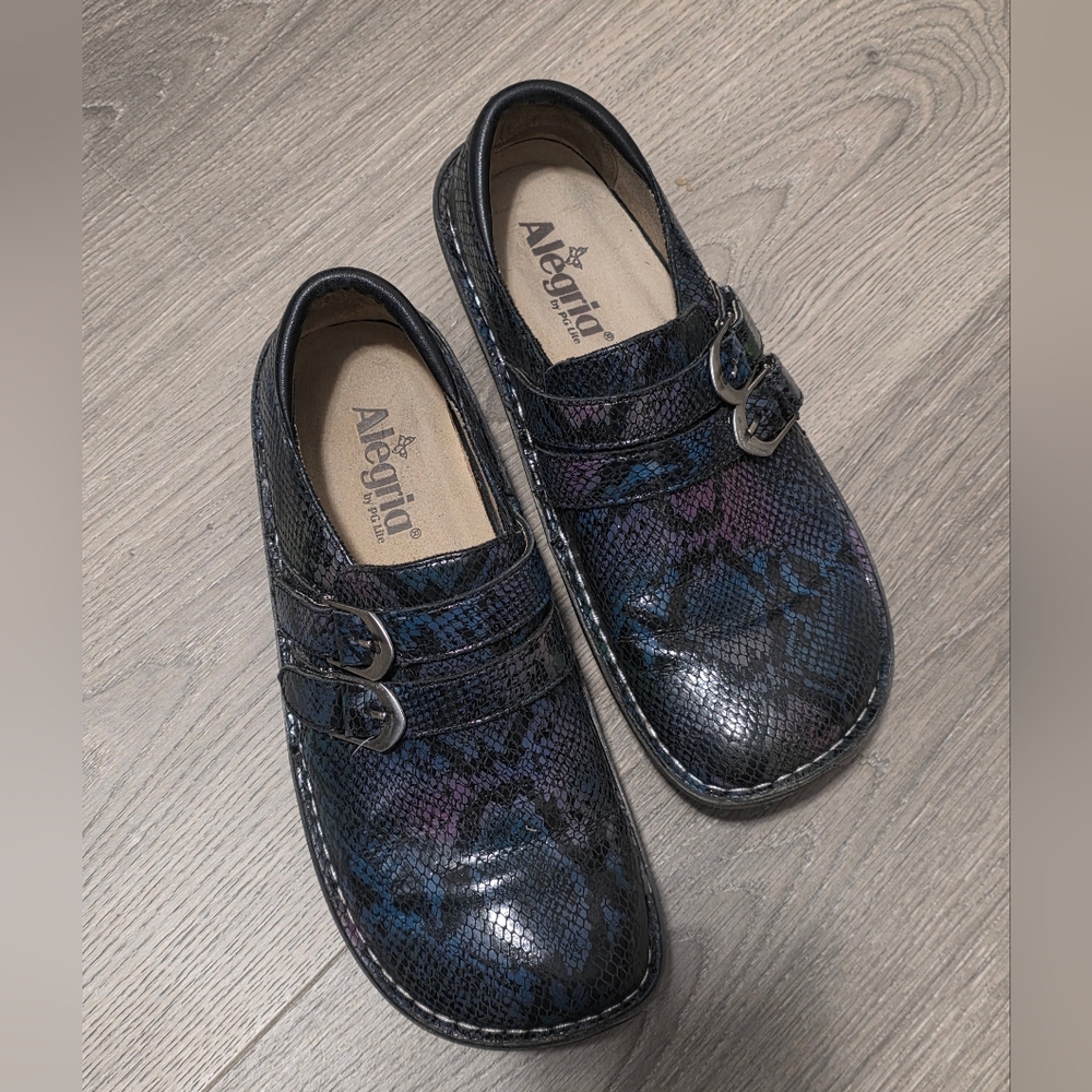 Alegria PG Lite Snake Skin Colorful Comfort Shoes Womens Size EU 38(7.5 US)